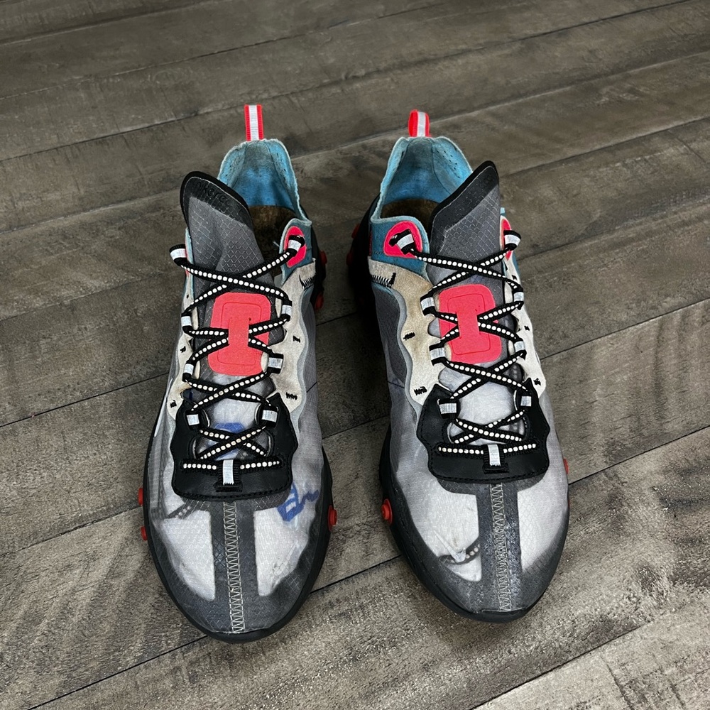 Nike React Element 87 Red Solar Chill Blue Sz 10.5 - Picture 3 of 5